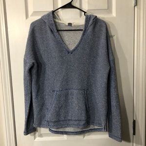 Knitted V-neck Hoodie